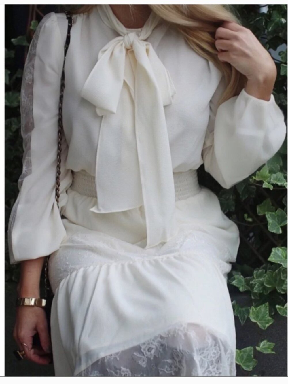 Eva Mendes for NY&C Tatum Dress in cream lace M - Picture 3 of 14